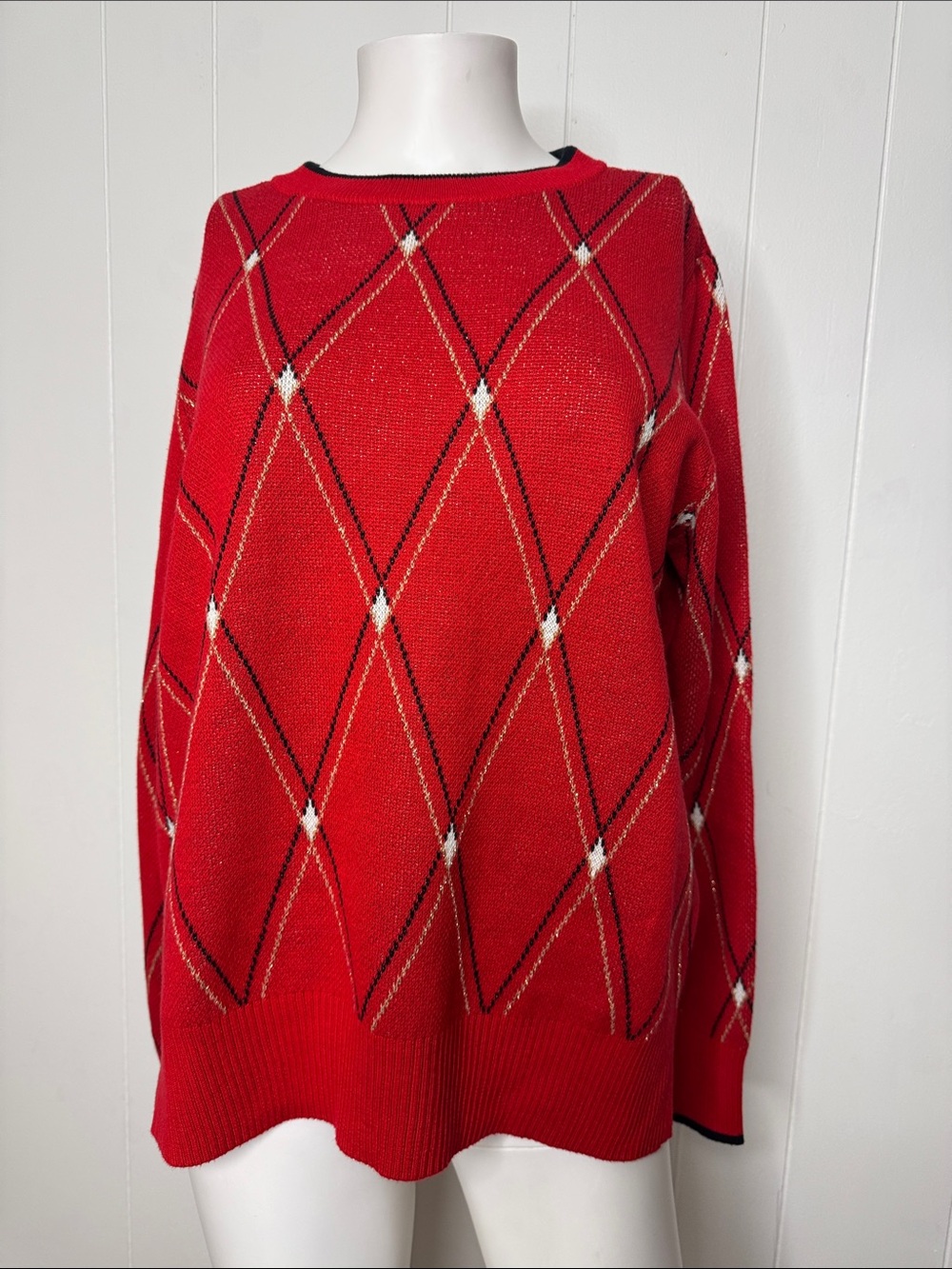 Charter club red sweater women’s M